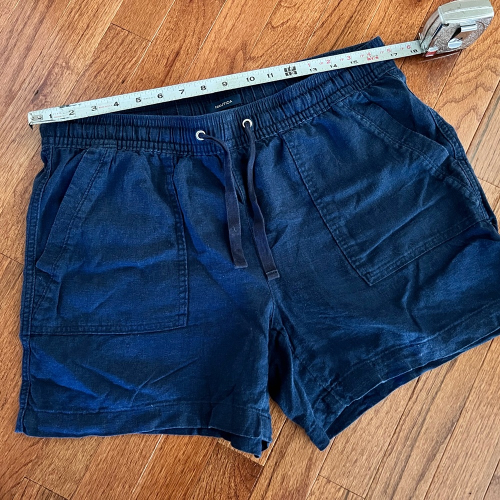 Vintage Navy Nautica Linen blend Shorts